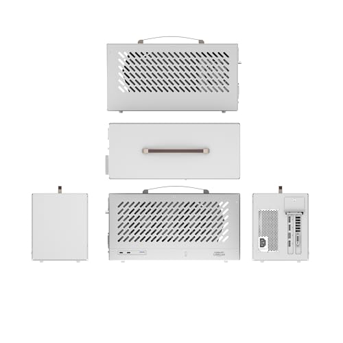 5.5L 外付けGPU(eGPU) Thunderbolt 3/4 接続、小型USB4 40Gbps外部GPUドックステーション、600W PSU、フルアルミニウムシャーシ、NVIDIA/AMD PCIeサポート、PD 85W充電サポート、デイジーチェーン
