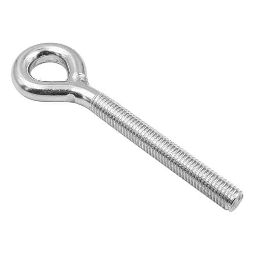 Pack of 10 Mixed ZONADAH M6 Eye Ringbolt & Hook Bolt Long Shank 304 Stainless Steel Closed Weld Coil Screw Threaded Rod for Hammocks Swing Chair - Image 4