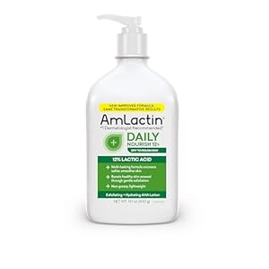 AmLactin Daily Nourish 12% – 14.1 oz Body Lotion with 12% Lactic Acid – Exfoliator and Moisturizer for Dry Skin (Packaging May Vary)​