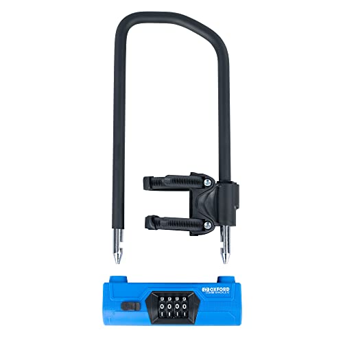 Oxford Combi Shackle 12 Cycle U-Lock with Combination Lock, Blue - Image 3
