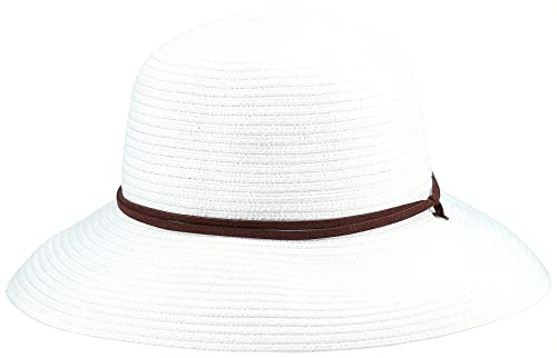 CTR Womens Summit Breeze Crushable Straw Sun Hat Small/Medium White