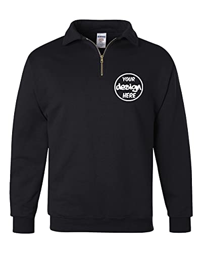 INK STITCH Men Neblend 4528mr Custom Stitching Text Logo Super Sweaats Quarter Zip Sweatshirts