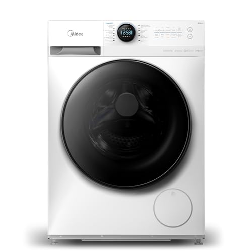 Midea 8/6 KG Smart Washer Dryer With BLDC Inverter Motor 1400 RPM Fully Automatic Front Load Washing & Drying Combo 14 Programs-Quick Wash/Steam Care/Auto Clean White - MF200D80WBW-GCC