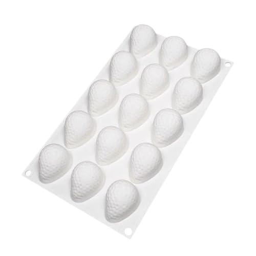 Molde De Pastel De Silicona - Moldes De Pastel De Silicona 3D Fresa 15 Cavidades | Accesorio De Cocina Suave Para Pastelería De Fondant