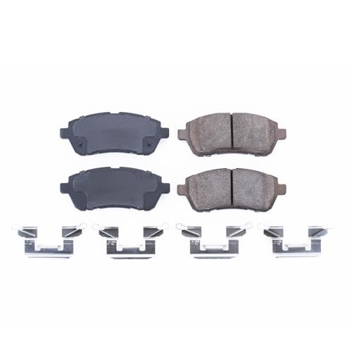 Image of PowerStop Front Brake Pads for Ford Fiesta 2011-19 - Z17 Ceramic Brake Pads with Installation Hardware, 17-1454