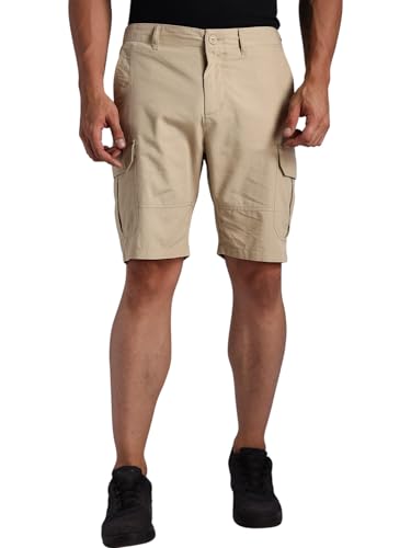 Image of Thomas Scott Men's | Regular Fit | 100% Cotton | Solid | Breathable Lightweight | 6-Pocket Cargo Shorts | Cricket Club Collection