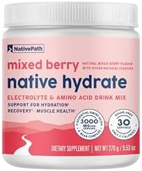 NativePath Native Hydrate, Zero Sugar, Electrolytes Powder with BCAAs, Mixed Berry Hydration, Keto & Paleo Friendly, 30 Servings NativePath Native Hydrate, Zero Sugar, Electrolytes Powder with BCAAs, Mixed Berry Hydration, Keto & Paleo Friendly, 30 Servings