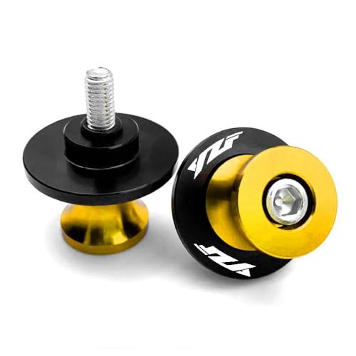 SAIQIAFC Motorradzubehör Aluminium Schwingenbolzen Slider Ständer Schraube Passt für Yamaha YZF R1 R3 R6 R7 R25 R125 R1M YZFR1 YZFR3 YZFR6 YZFR7 Schwingarmspindel