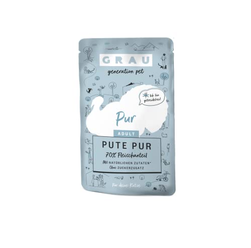 GRAU generation pet - Nassfutter für Katzen - Pute Pur 16 x 125g Cover