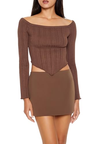 Forever 21 Women's Off-The-Shoulder V-Hem Sweater