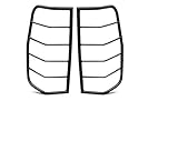 TAC Rear Tail Light Guards Cover Protector Compatible with 2008-2011 Jeep Liberty TLG BLACK Taillight Accessories– 1 Pair