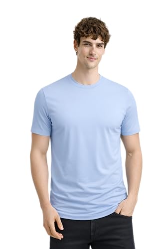T-shirt unie en coton homme respirant ADRO Lot de 3 maillots anti-transpiration - 4
