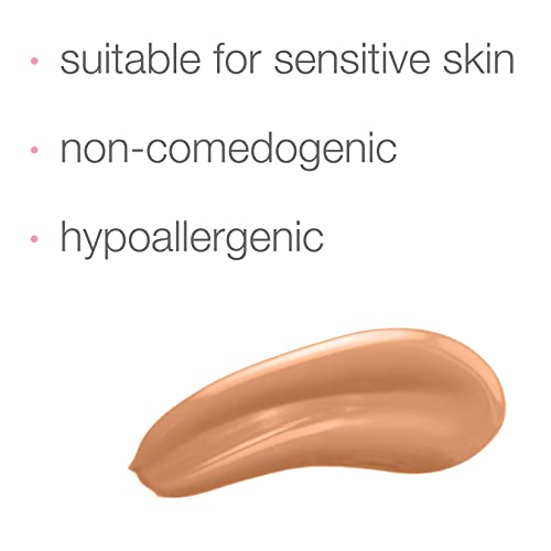 Neutrogena Healthy Skin Sensitive Skin Serum Foundation With Pro-Vitamin B5, Color Correcting & Pore Minimizing Liquid Foundation & Face Serum, Buildable Coverage, Medium/Deep 01, 1 Oz #TOP4