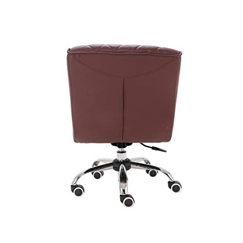 Mayakoba Delia Garage Rolling Short Stool (Burgundy), Adjustable Height 14" To 17", Perfect For Garage Mechanic, Home Gardening, Factory Technician Task #TOP4