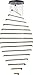 ET2 E21379-BK Hover Unique Minimalist Batons LED Pendant Ceiling Lighting, 16-Light 184 Total Watts, 2"H x 28"W x 28"L, Black