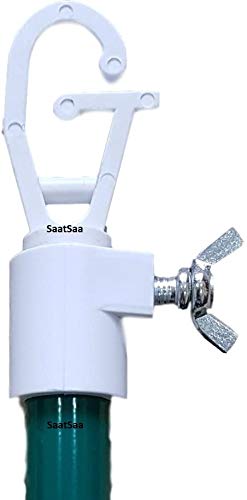 SaatSaa Washing line Prop Metal Galvanised Washing Line Outdoor Extendable Washing Line Pole Cloths prop Laundry Support pole Extending pole Telescopic