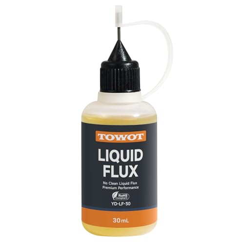 TOWOT Liquid Solder Flux, 30ml No-Clean Soldering Flux for Electronics, Lead-Free & Anti-Corrosion,...
