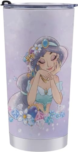 自動車カップ ジャスミン コーヒーカップ 保冷 保温 車用 キャラクター グッズ かわいい アニメ ギフト タンブラー ステンレス製 人気 蓋付き 持ち運び 600ml