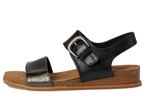Women's Peggie Sandal in Black/Dark Pewter by Sofft4