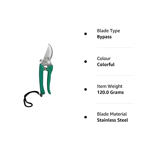 Kraft Seeds by 10CLUB Assorted Hand Pruner Cutter - 1 Pc (Steel Blades) Heavy Duty Gardening Cutter Tool | Plant Cutter for Home Garden | Wood Branch Trimmer | Grass Cutting Accessory