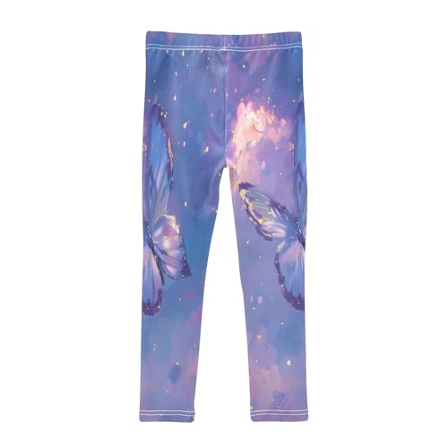 Toddler Girls Leggings Printed Yoga Pants Leggings Purple Butterfly for Kids2