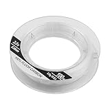 FONGKNOX 100M 100% Fluorocarbon Fishing Line Premium Quality Leader Line Low Resilience Strong Tension & Smooth High Sensitive Anti-Knotting Anti-Curl Freshwater Saltwater Fishing Size 3.5 13.2LB/6KG