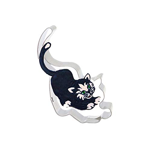 Hunputa Cat Shaped Aluminium Mold Sugarcraft Cake Cookies Pastry Baking Cutter Mould Supplies Decoratons Handmade Cookie for Kids Holiday