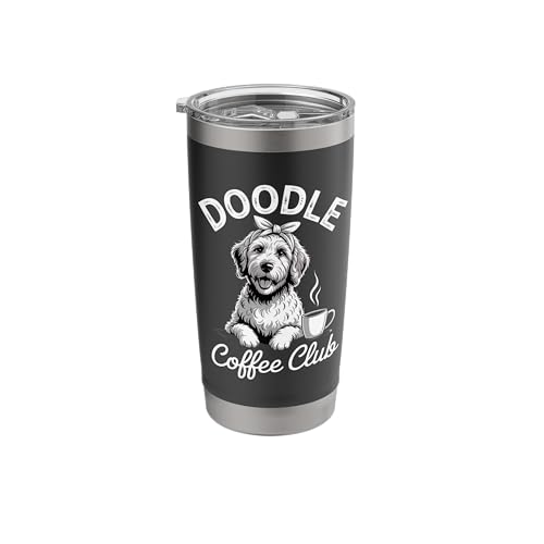 Doodle Coffee Club Cute Dog Mom Dad Pet Lover Funny Stainless Steel Insulated Tumbler