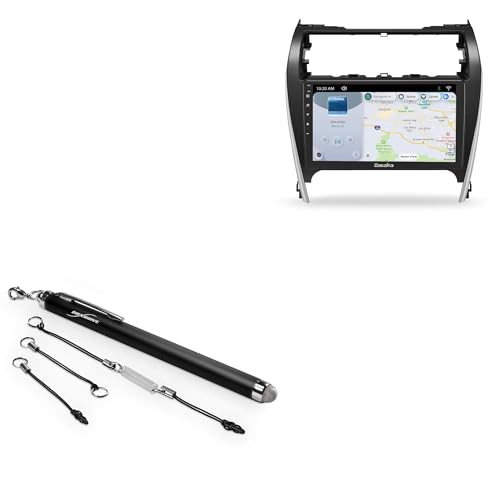 BoxWave Stylus Pen Compatible with Dasaita Carplay Stereo (Toyota Camry) (9 in) - EverTouch Capacitive Stylus, Fiber Tip Capacitive Stylus Pen - Jet Black