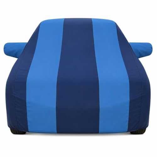 Image of Autofurnish 'Arc Series' Car Cover for Toyota Innova 2015 (Water-Resistant, Triple Stitched, Bottom Elastic, Dustproof, Secure Buckle Strap, Full Body Protection Car Body Cover) Colour: ARC Aqua