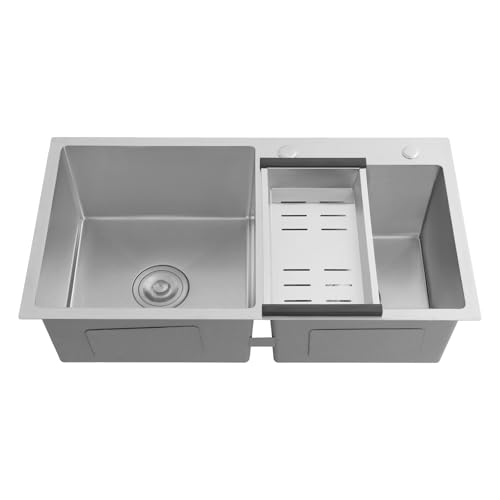 Fregadero doble de acero inoxidable con protección anticondensación 7