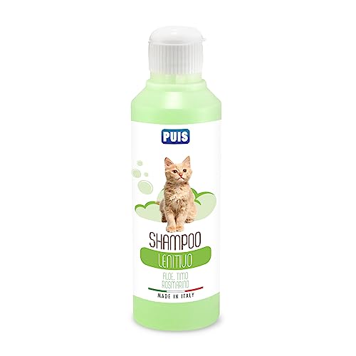 PUIS Shampoo Gatto Lenitivo Profumato, Aloe Timo e Rosmarino Ipoallergenico - 220ml