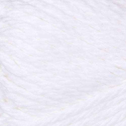 Image of Bernat Handicrafter Cotton Solids Yarn, 1.75 oz, Gauge 4 Medium, 100% Cotton, White