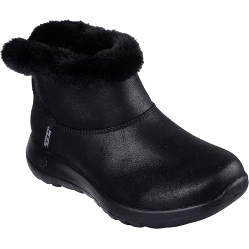 Skechers On-the-GO Joy Cozy Dream Polyester Women's Black Winter Ankle Boots - UK 5