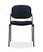 Basyx VL606VA90 VL606 Series Stacking Armless Guest Chair, Navy Fabric
