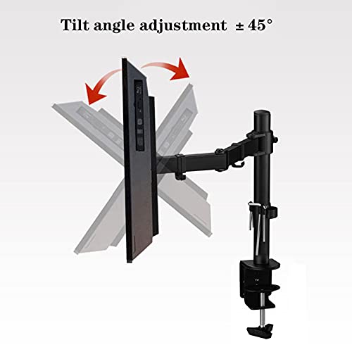 Soporte de brazo de escritorio único para monitor ajustable 13-32 de metal resistente negro 6