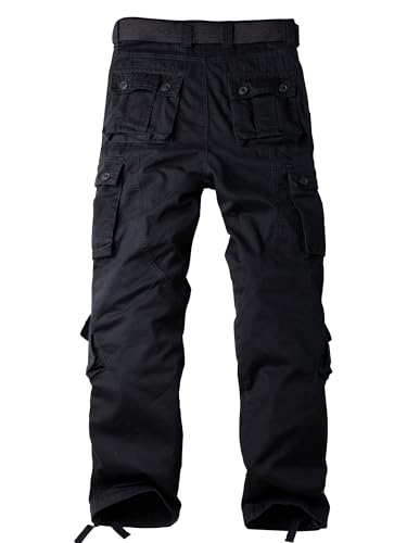 AKARMY Men's Camo Cargo Work Pants Cotton Military Army Casual Tactical Wild Combat Pants with 8 Pockets