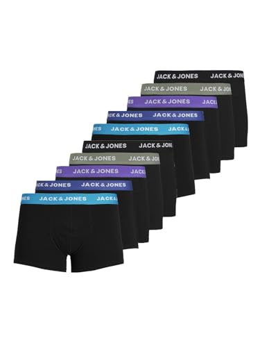 JACK & JONES Herren Boxershorts (10er Pack), Farbe:Schwarz, Größe:XL JACK & JONES Herren Boxershorts (10er Pack), Farbe:Schwarz, Größe:XL