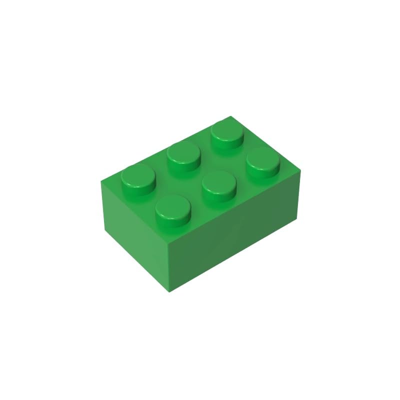 Gobricks 3002 Basic Bricks Brick 2x3 50 Pieces GDS-541 Compatible with Lego Building Blocks Color:Bright Green — image 1