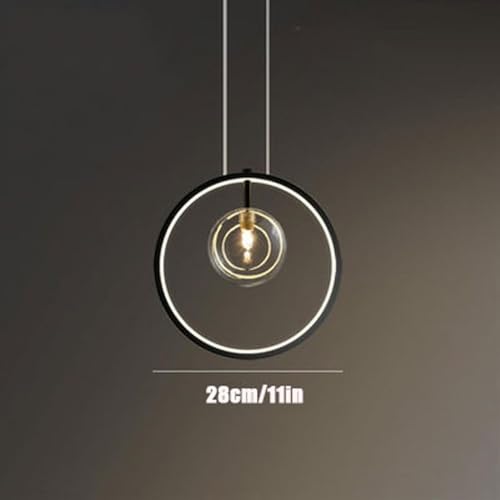 Anillo de luz LED para techo negro de diseño moderno en cocina y dormitorio 3
