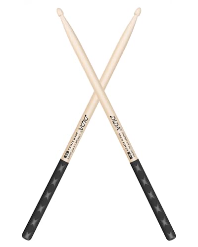 Drum Sticks, American Hickory Drumsticks, Drumsticks for Drum, Non-Slip Grip, Percussion Drumsticks for Professional, Live Performance & Drum Kit Practice Accessories (1 Pair, 5A)