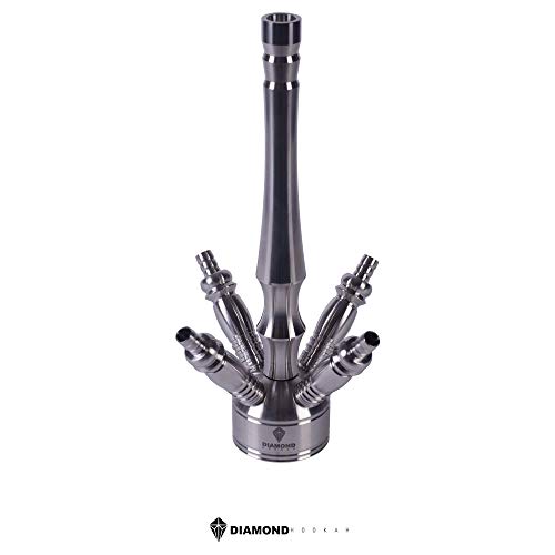 Diamond Hookah Shisha Edelstahl Wasserpfeife Saphir 12.0 Black Edition mit Zubehör 90 cm – Bild 4