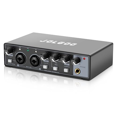 USB Audio Interface for Recording Music, 24-Bit/192kHz, Plug and Play