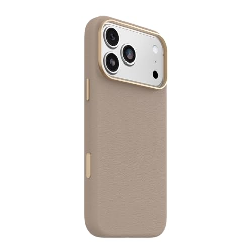 Image of OtterBox iPhone 17 Pro Max Symmetry Series Cactus Leather Case - Grey Comfort - Slim, Premium Protective iPhone Case