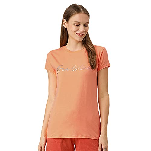 Image of Enamor Short Sleeve Crew Neck Regular Length Basic Crew T-Shirt - Slim Fit, Soft and Breathable Stretch Cotton - E147