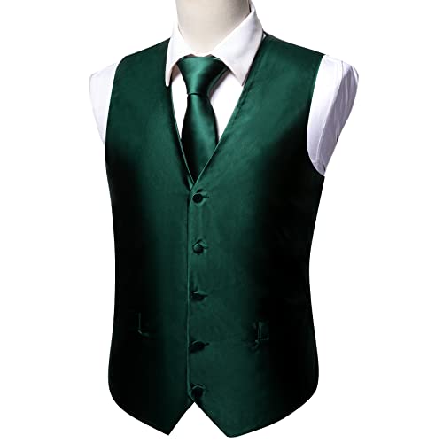 Image of Barry.Wang Men's Suit Vest Formal /Leisure Paisley Jacquard Silk Tie Pocket Square Waistcoat Set Wedding 5PCS