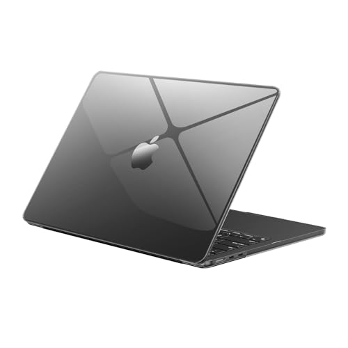 Image of EooCoo Case Compatible for MacBook Air 13.6 inch 2026 2025 2024 2022, M5 M4 M3 M2 A3449 A3240 A3113 A2681,[Match Original Machine Color] [Ultra-Thin Invisible], Laptop Hard Shell Cover-Midnight Black