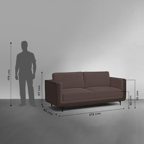 Image of Sleepyhead Mojo - 3+1+1 Seater Sofa Set (Fabric, Crazy Brown)