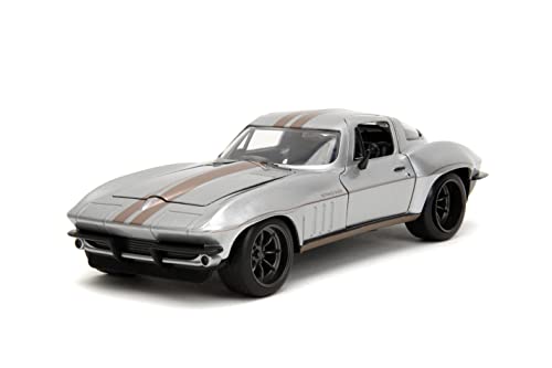 Miniature Corvette Stingray 1966 métallique 1:24 réplique solide pour jeu et vitrine