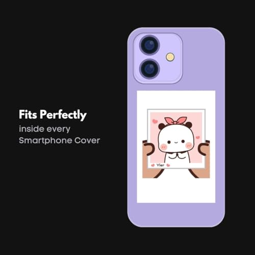 Image of Bubu Dudu Poster Teddy | Milk Mocha, Peach Goma, Plush Panda Mini Poster Kit (Set of 15) | Cute Couple Bubu Dudu Teddy Peach Goma Size (8 x 6 cm) Posters for Phone Accessories, Room Decoration (C 009)